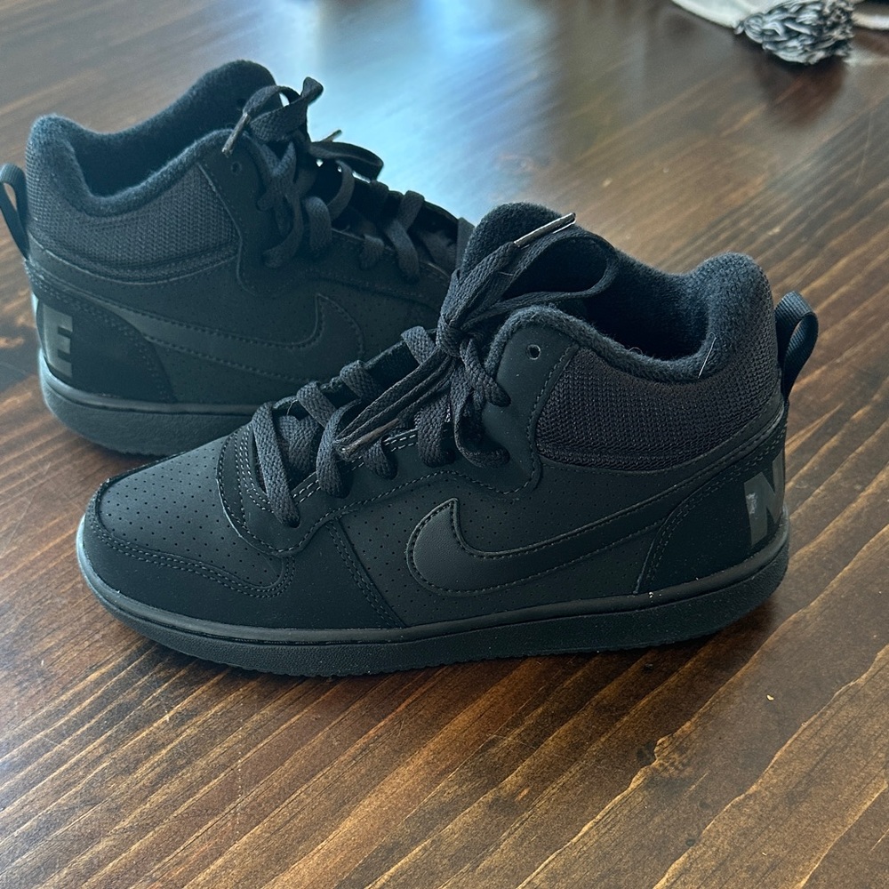 Nike All-Black High-Top Sneakers
